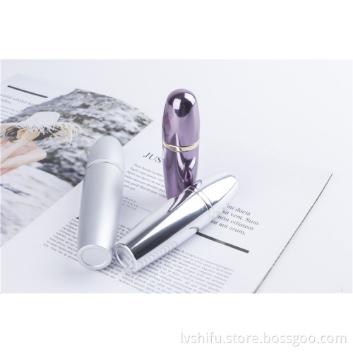 Shiny Silver Pump Plastic Cosmetic Vacuum Bottle